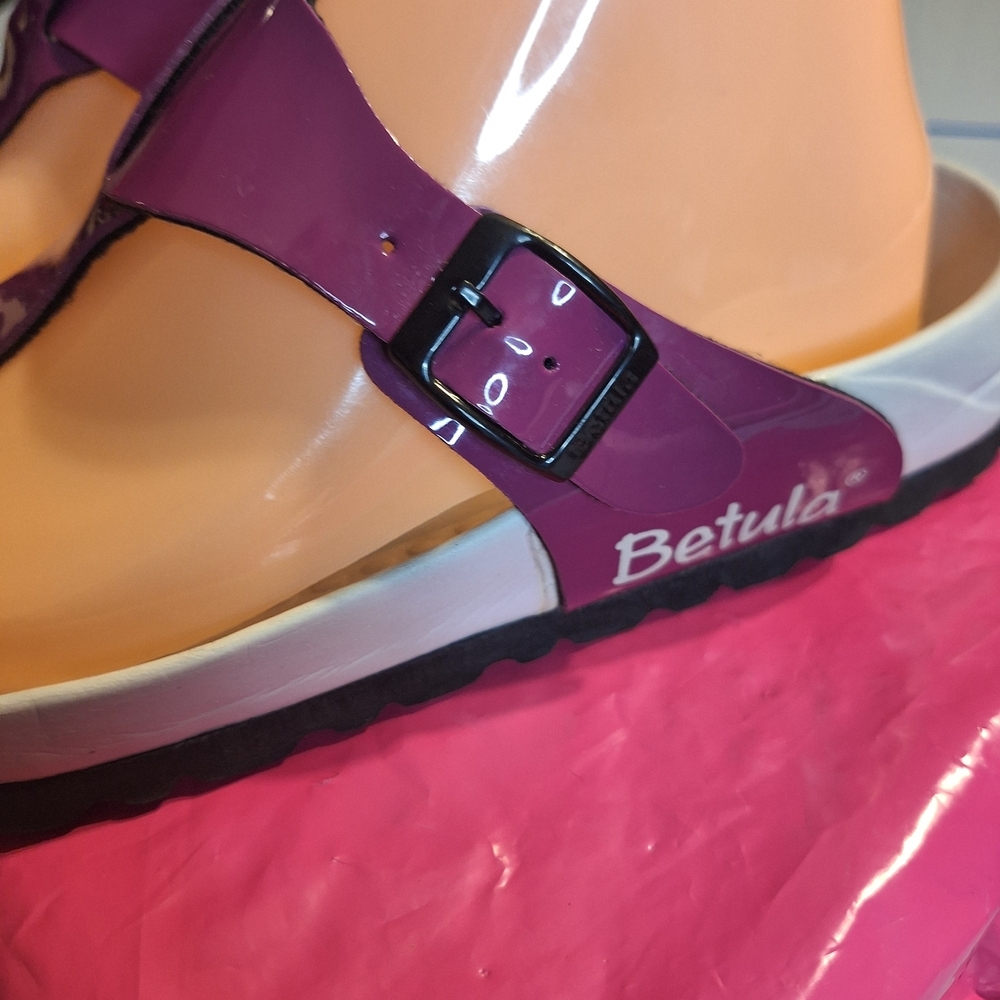 Birkenstock Betula Patent Leather Thong Women's Sandals. Size 39 L 8 - Picture 2 of 8